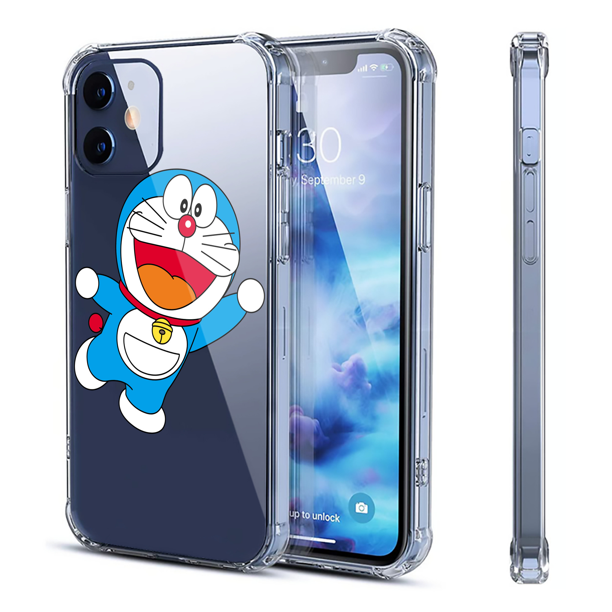 （画像用） ドラえもん Doraemon 【iPhone 12シリーズ対応】透明スマホケース（クリアソフトケース）